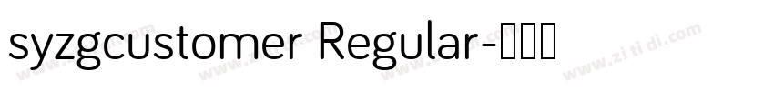 syzgcustomer Regular字体转换